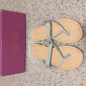 Prill Silver Glitter Sandals